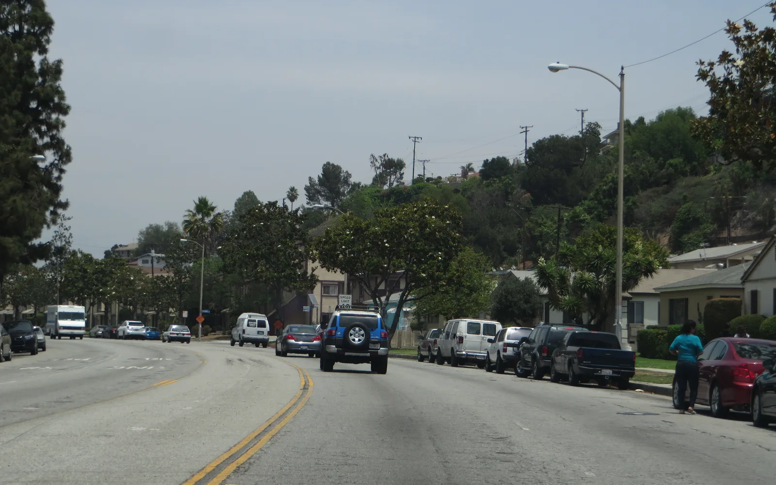 Garfield Avenue street scene in Montebello, California